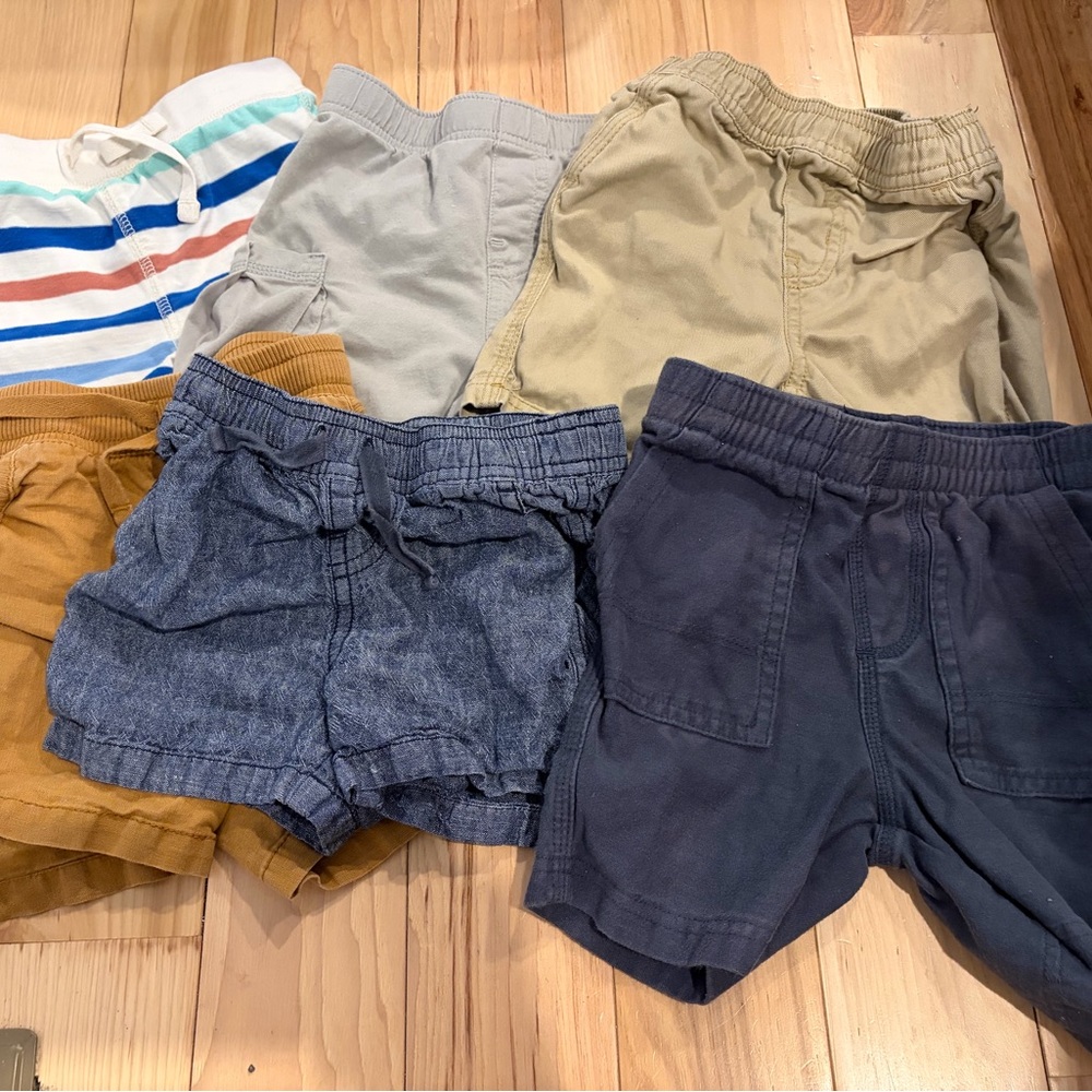 Tea Collection Kids Shorts Set - Blue, Gray, Tan, and Brown